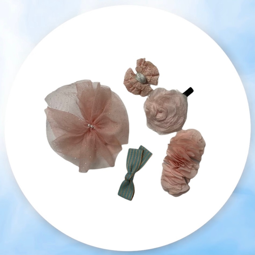 💙 3 for $12 - “Lovely” Bows 5 Piece Hair Bow Accessories Set